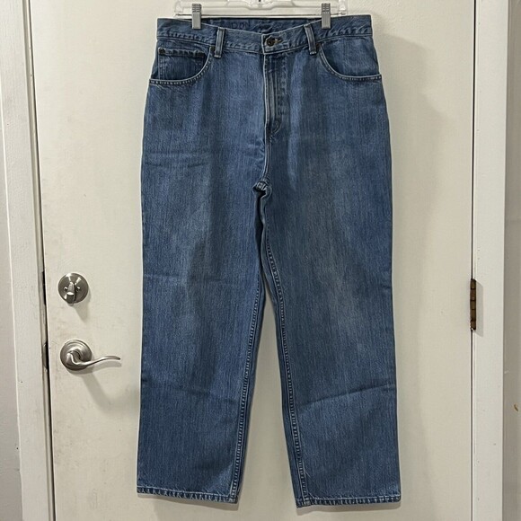 LL Bean Mens Denim Blue Jeans Straight Leg Classic Fit Medium Wash Size  36 X 29 - Picture 2 of 11